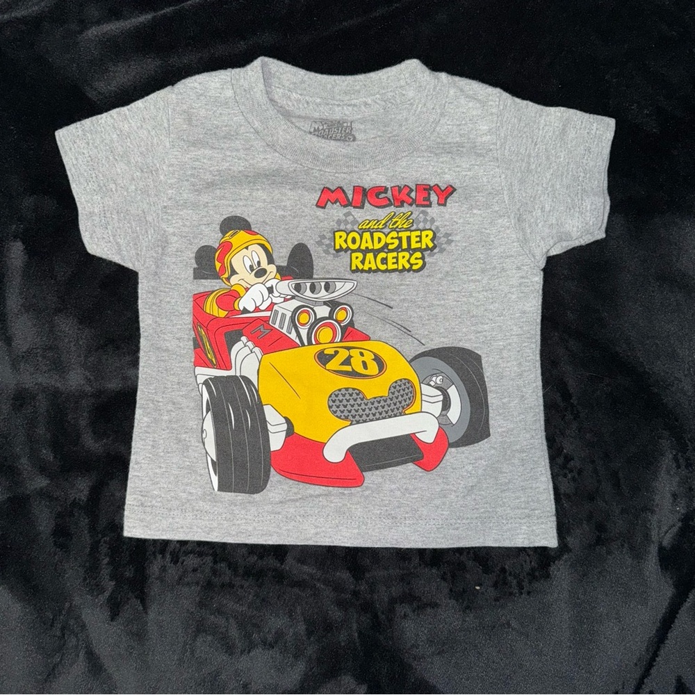 Mickey Mouse Roadster Racers Primary Colors Gray T-Shirt
